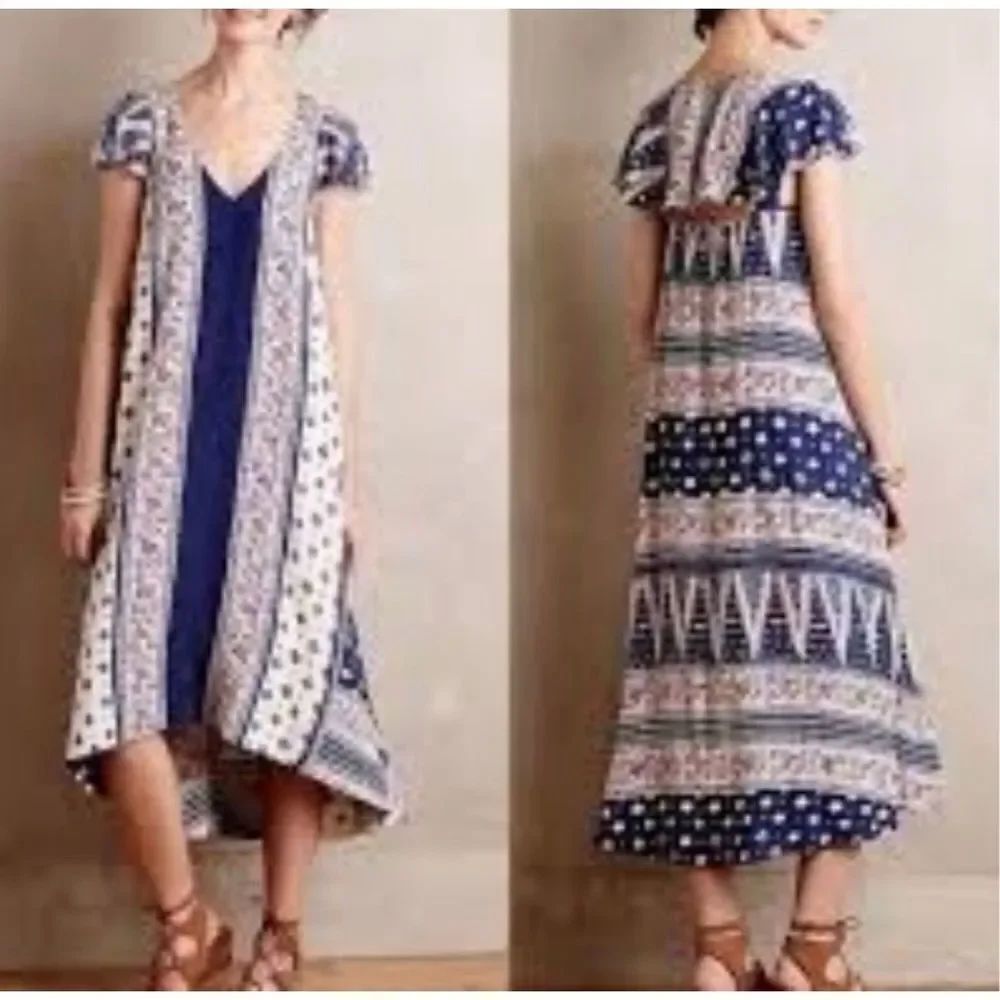 Maeve Anthropologie bohemian cape like sundress size small